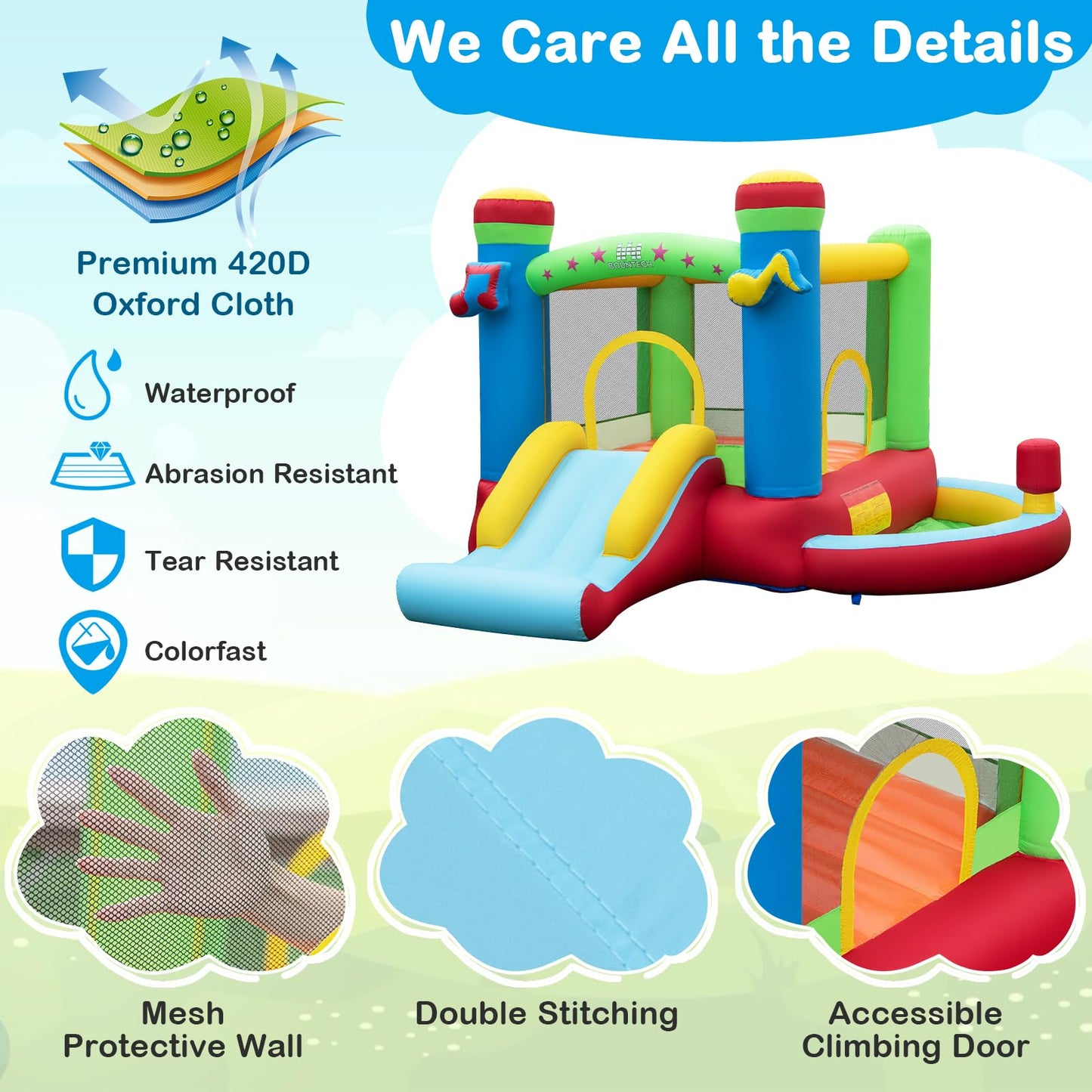 Maxmass 5-in-1 Kids Inflatable Bounce House with Slide & Ball Pit — 294x290x190cm | Ages 3-12