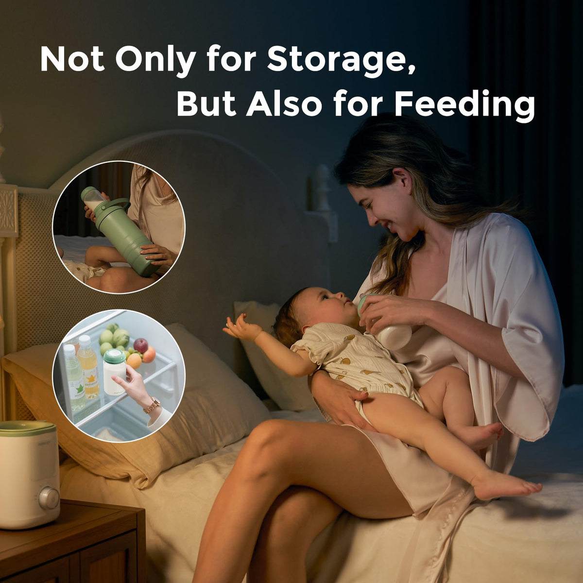 Momcozy Portable Bottle Warmer for Breast Milk & Water, Dual Fast Heating