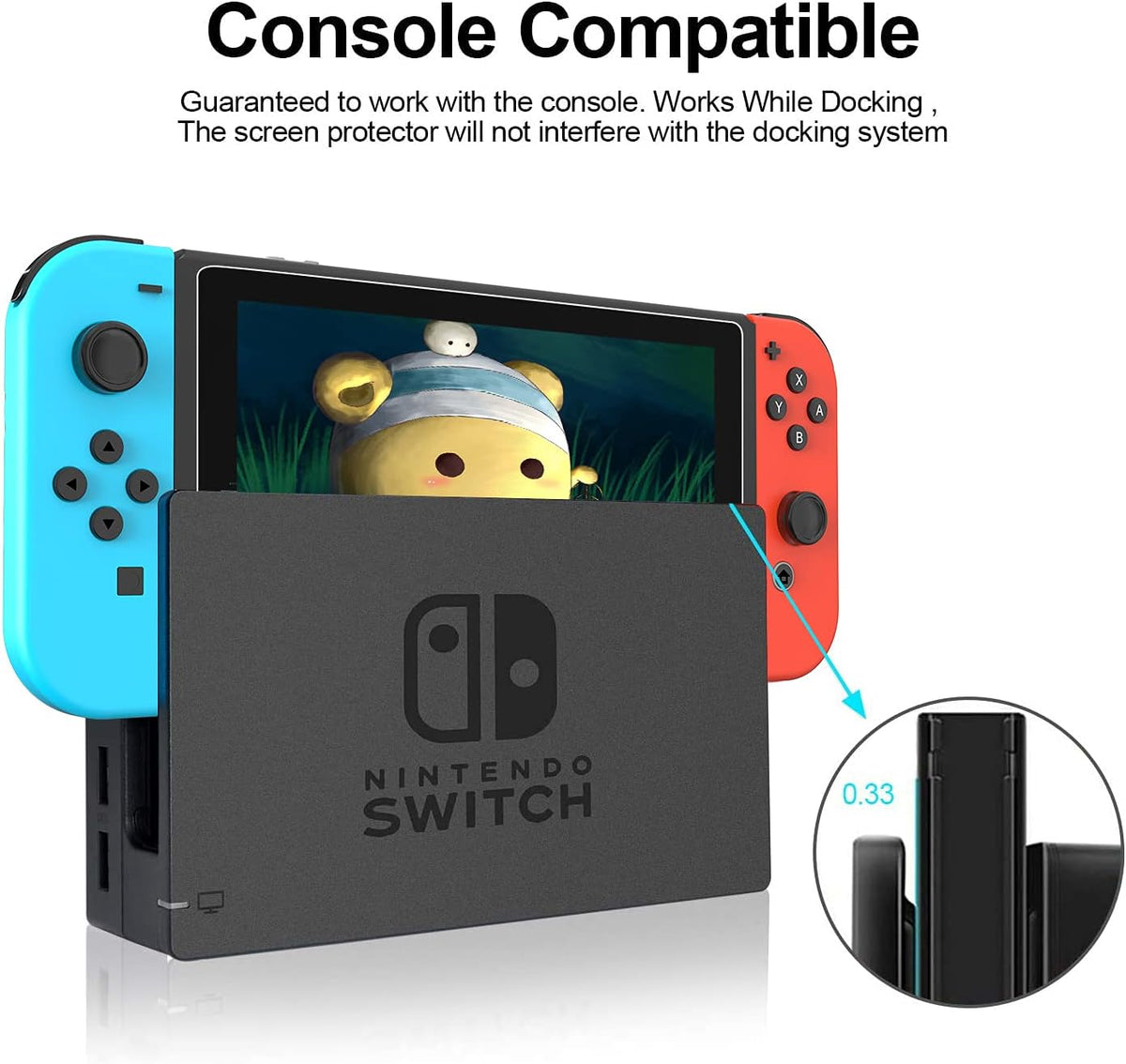 daydayup [3 Pack] Screen Protector Tempered Glass for Nintendo Switch - Hestia Goods Transparent HD Clear Anti-Scratch Screen Protector for Nintendo Switch