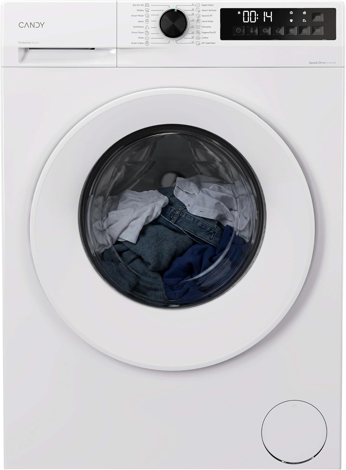Candy Quick Pro Washing Machine, 8kg, White, A-20%, 1400 RPM
