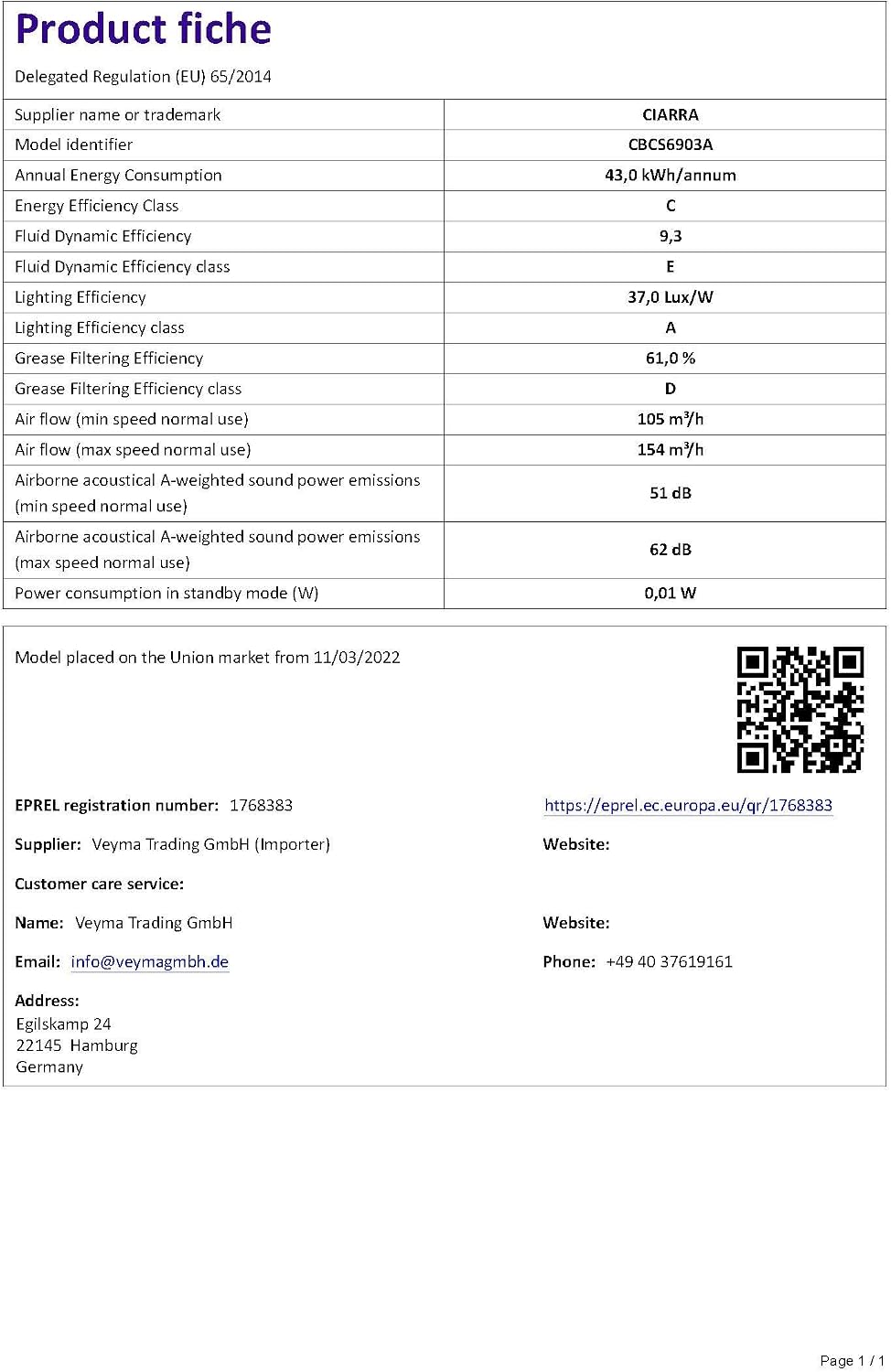 CIARRA 60cm Visor Cooker Hood Undercabinet Hoods Stainless Steel Wall Mounted Kitchen Extractor Fan Model CBCS6903
