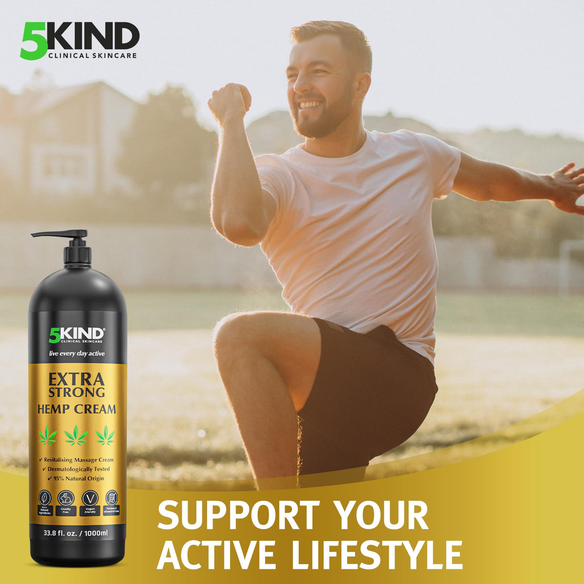 5Kind Extra Strong Hemp Cream 100ml - Hemp and Arnica Cream