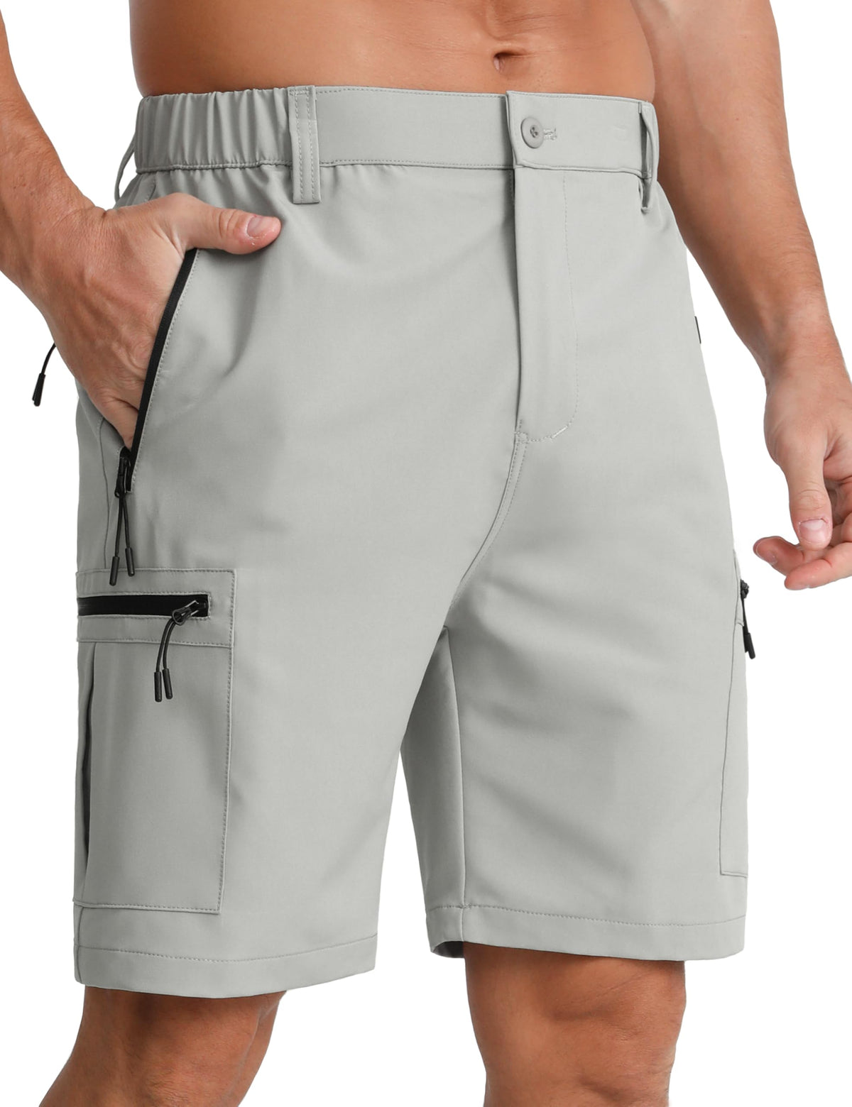 APTRO Mens Cargo Hiking Shorts Outdoor Lightweight Golf Casual Shorts for Men with 5 Zipper Pockets