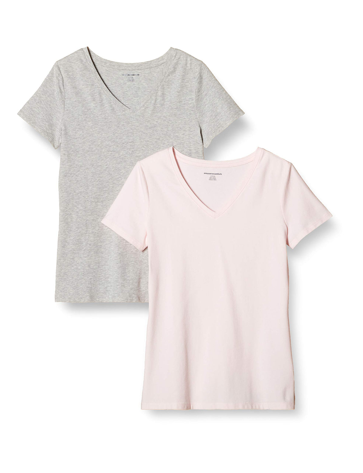 Amazon Essentials Women's Regular-Fit Short-Sleeve V-Neck T-Shirt, Multipacks