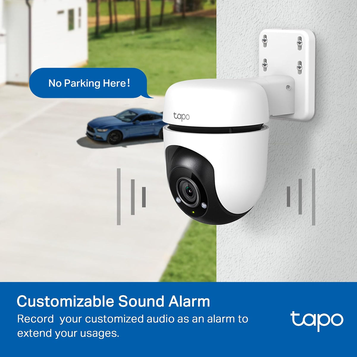 Tapo TP-Link C500 Outdoor Wi-Fi Security Camera, 360° FHD 1080P with Night Vision, Two-Way Audio, Cloud Video Recording, Works with Alexa