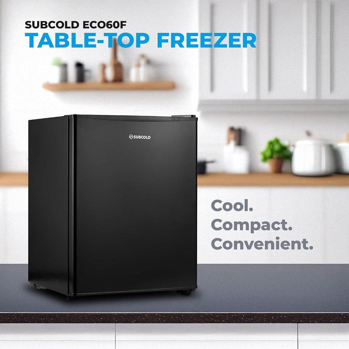 Subcold Eco60F Mini Freezer | 4-Star Tabletop | Adjustable Thermostat
