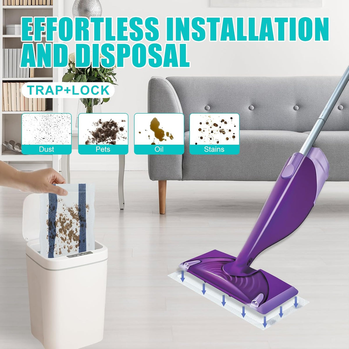 30 Pads Power Mop Refills for Flash Power Mop,Multi-Surface Mop Refill Pads