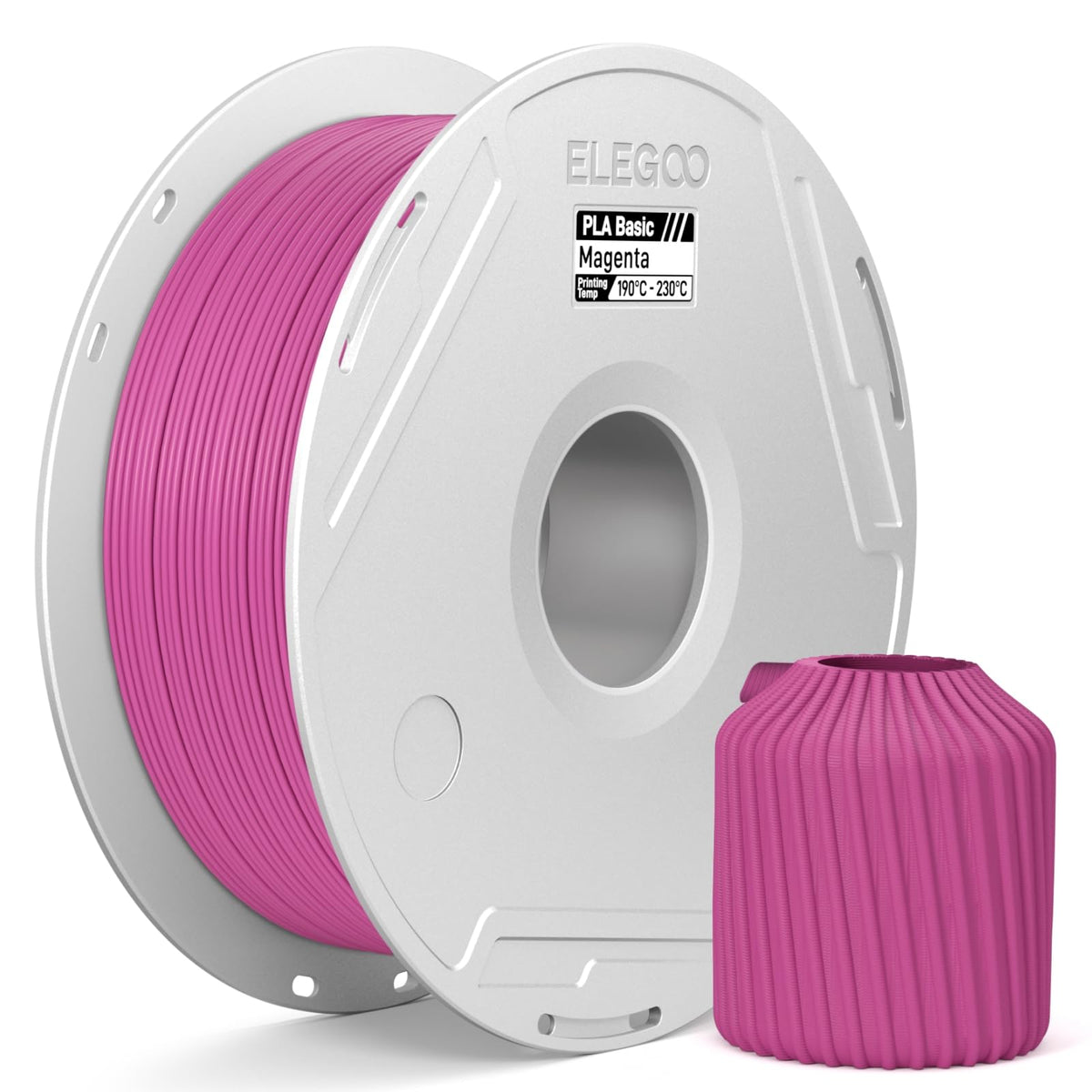 ELEGOO PLA Basic Refill 3D Printer Filament 1.75mm Red 1KG, Easy Storage