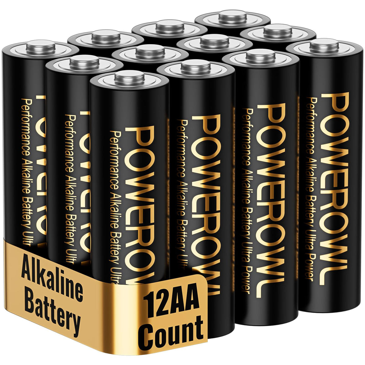 POWEROWL AA Batteries 24 Pack - Alkaline 1.5v - High-Capacity Long Lasting Double A Battery, 10-Year Shelf Life