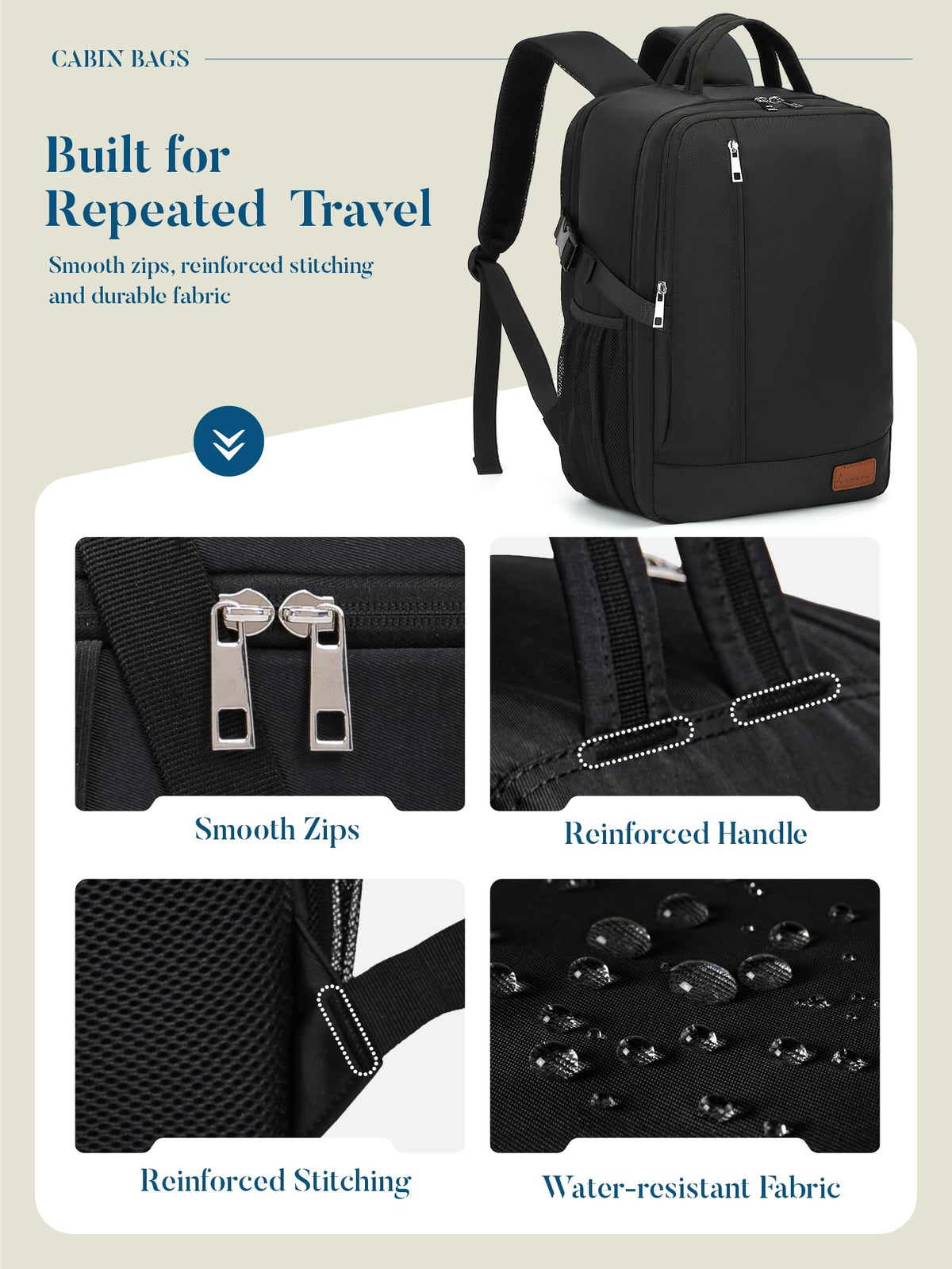 For Ryanair Cabin Bags 40x30x20 Underseat Travel Carry-on School Backpack