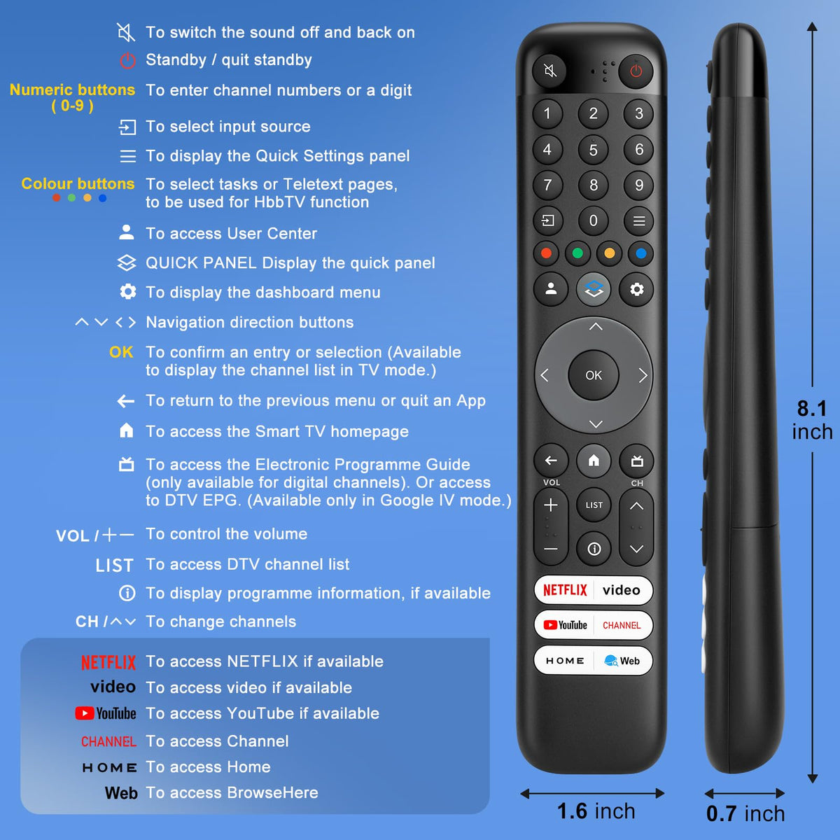 for LG TV Remote, Universal for LG Remote Control Smart TV Replacement