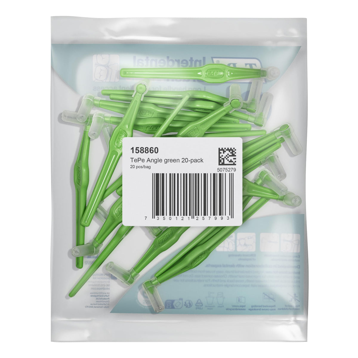 TePe Interdental Brush Angle, Pink, 0.4mm/ISO 0, 6pcs, Carton Pack