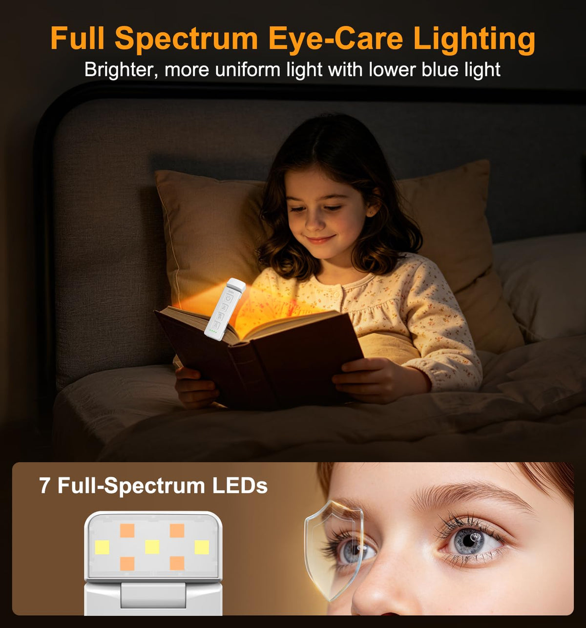 Gritin 2026 Gen 2 Rechargeable Book Light,2-in-1 Reading Light & Torch