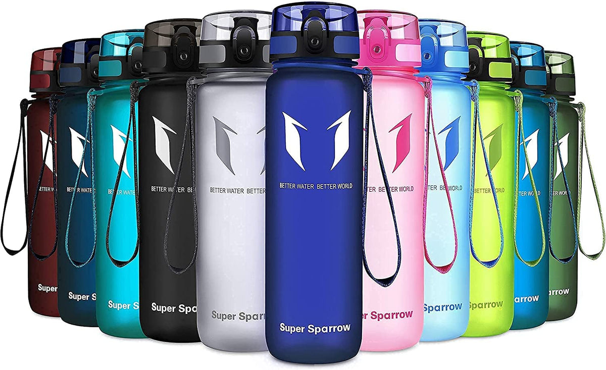 Sparrow Water Bottle 500ml/750ml/1L BPA-Free Tritan Drinks Bottle One-Click