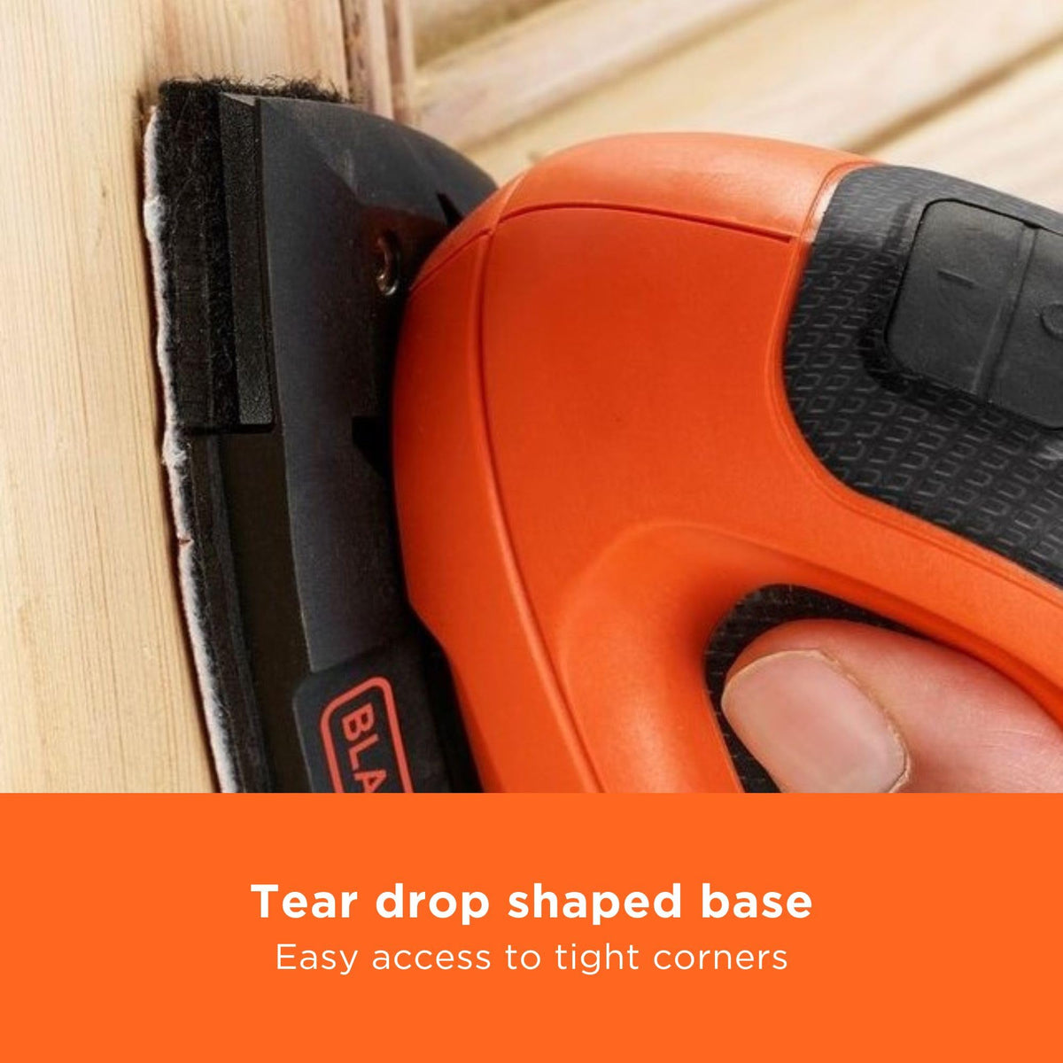 BLACK+DECKER Mouse 55W Compact Detail Sander, BEW230BC-GB