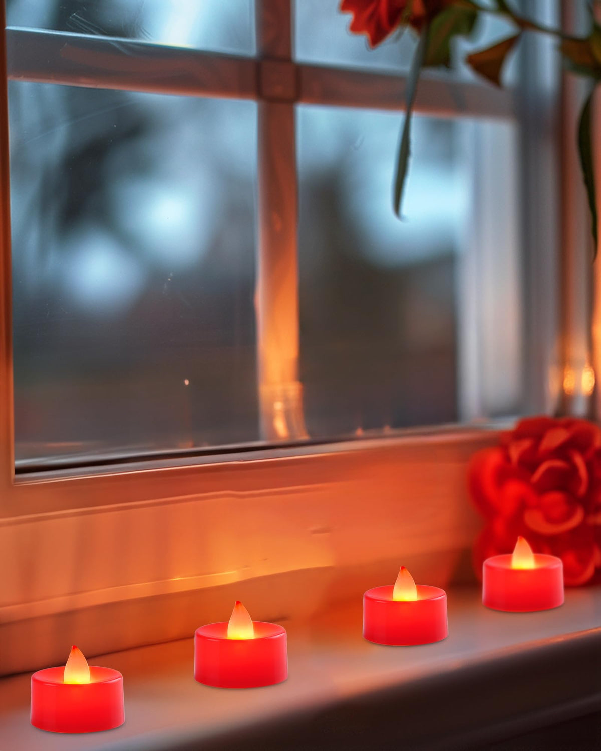 AMAGIC 100 Pack LED Flameless Candle Tea Lights Fake Electric Battery