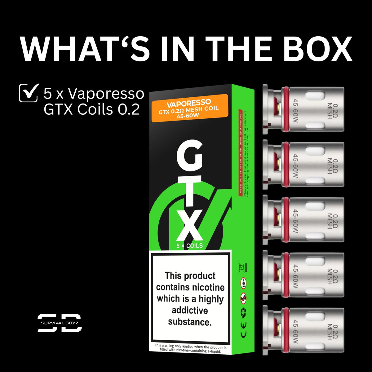 Vaporesso GTX Coils [0.6] - 5 Pack - No Nicotine