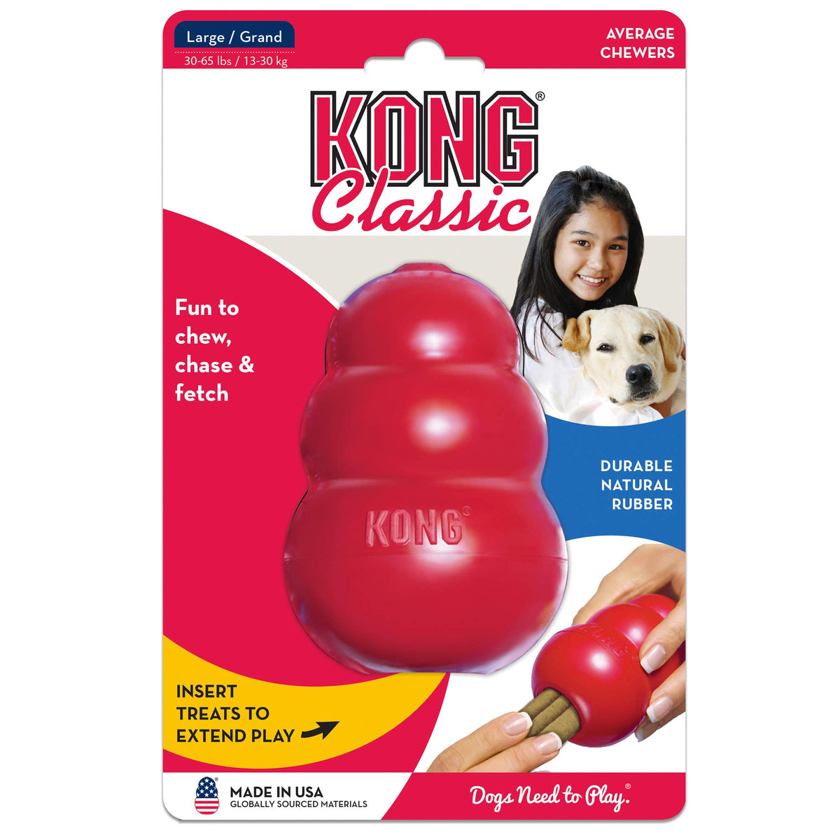KONG Classic Stuffable Dog Toy, For Medium Dogs