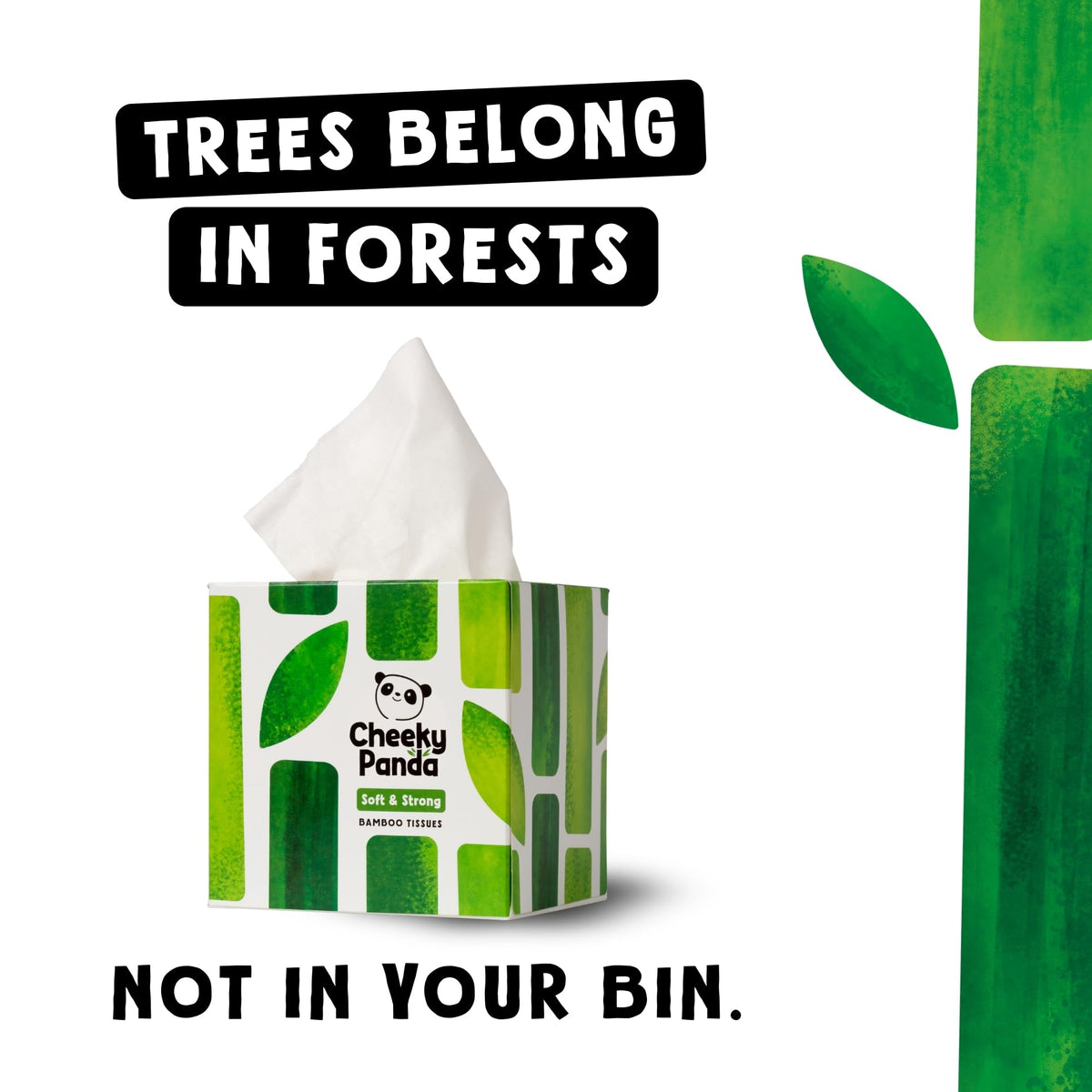 The Cheeky Panda Bamboo Facial Tissues | Sustainable and Silky Soft | Plastic Free