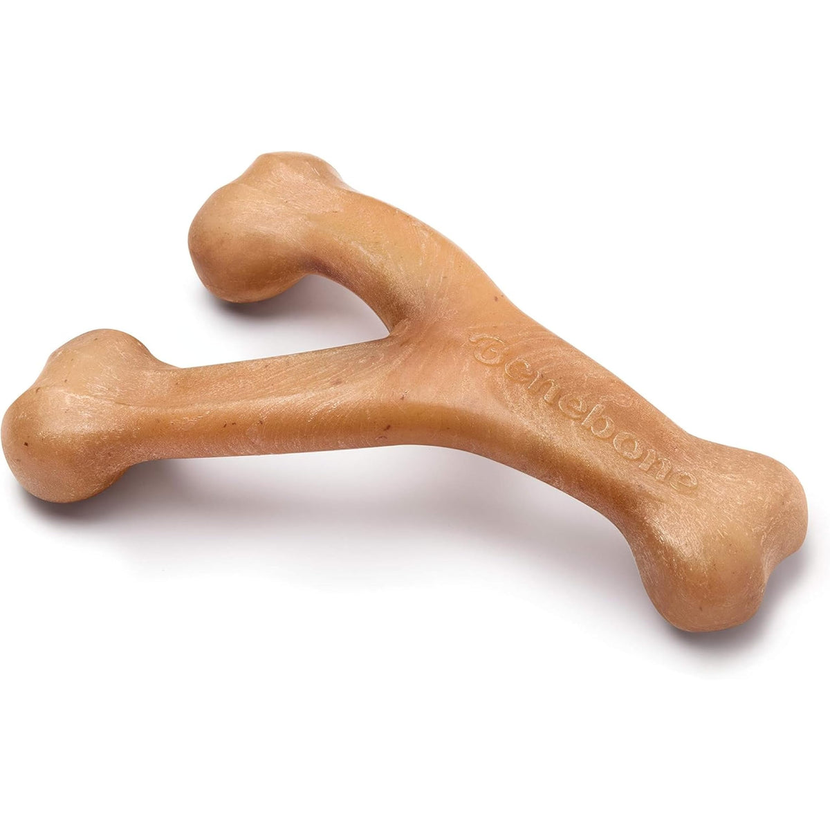 Benebone Wishbone Dog Chew Toy for Aggressive Chewers, Real Bacon, Medium
