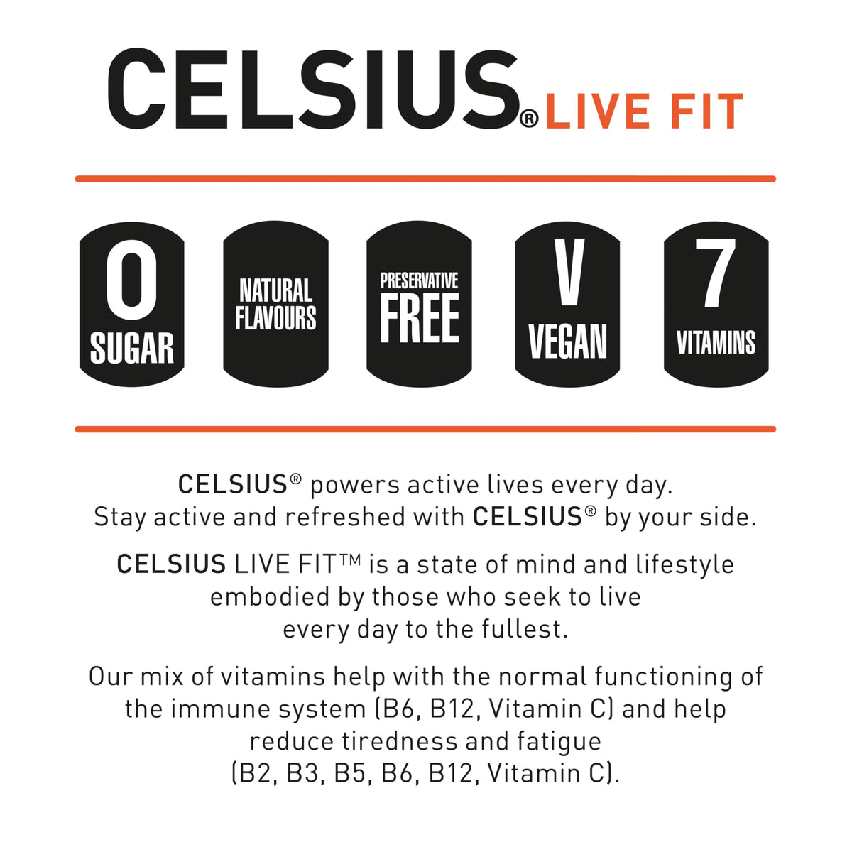 CELSIUS Energy Drink, Sparkling Mango Lemonade, Natural Flavours. No Artificial Colours, Sugar Free Energy Drinks, 355 mL, 4-Pack