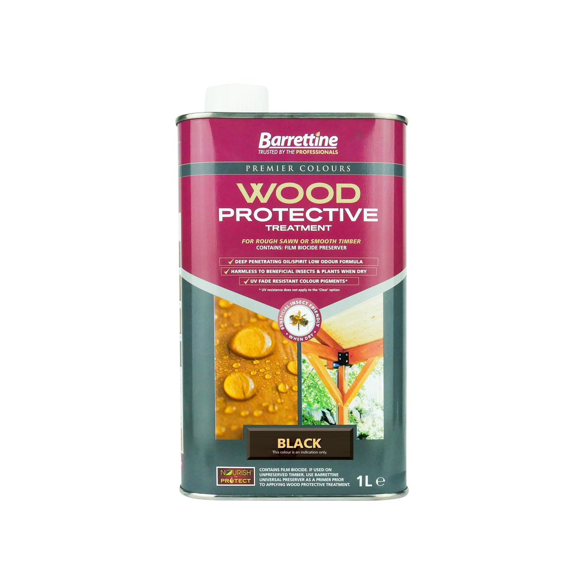 Barrettine Wood Protective Treatment (Clear, 5L) - Ideal Treatment for Outdoor Treated Timber Structures. Wood Protector Oil with Water Repellent Qualities. UV & Fade Resistant.