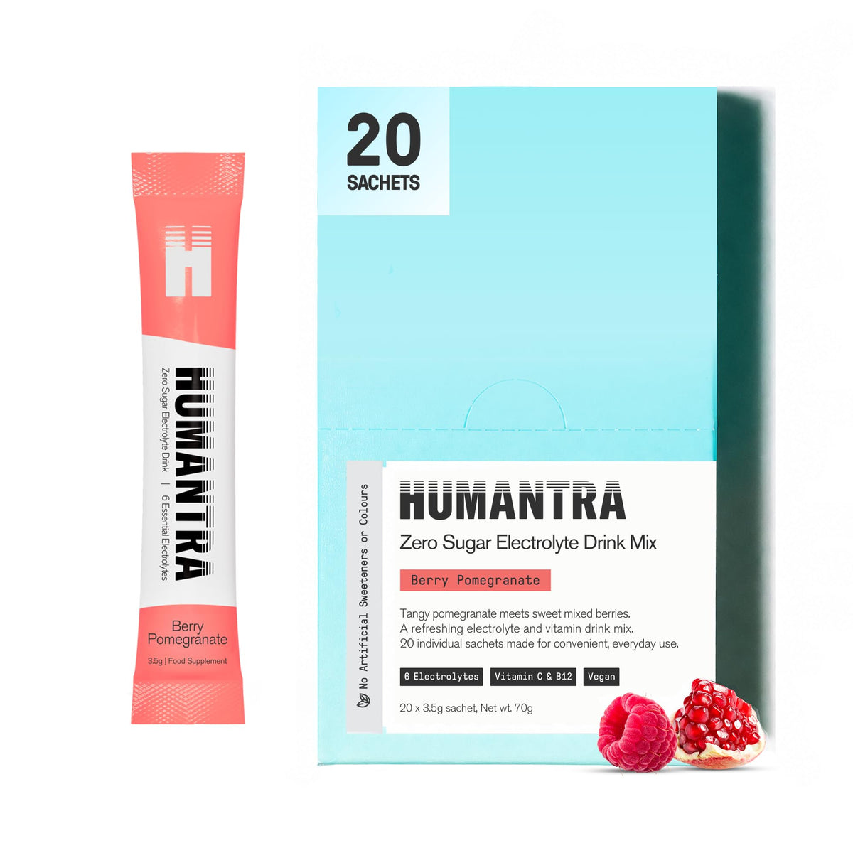 Humantra Electrolytes Powder Hydration Sachets - Himalayan Lime, 20ct