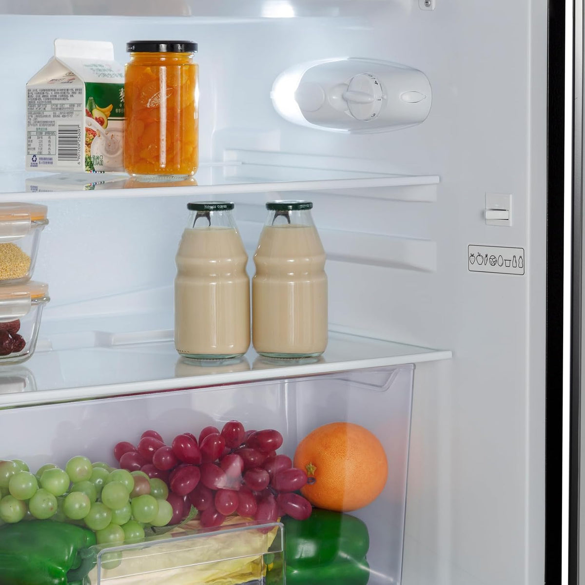 CHiQ 145L Upright Freezer with 4-Star Freezing & Reversible Door Black