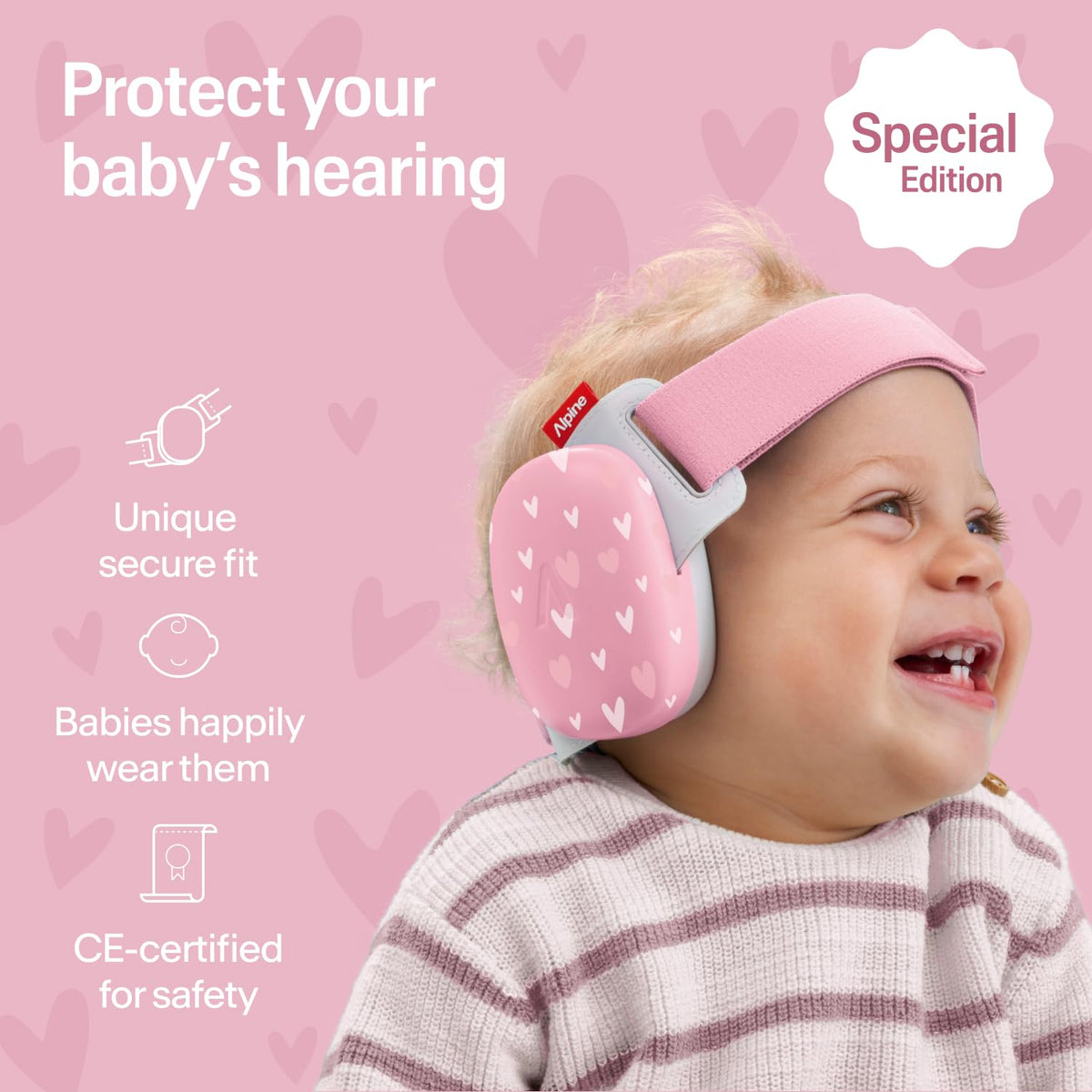 Alpine Muffy Baby Comfort Ear Defenders, Adjustable up to 48 months, Green