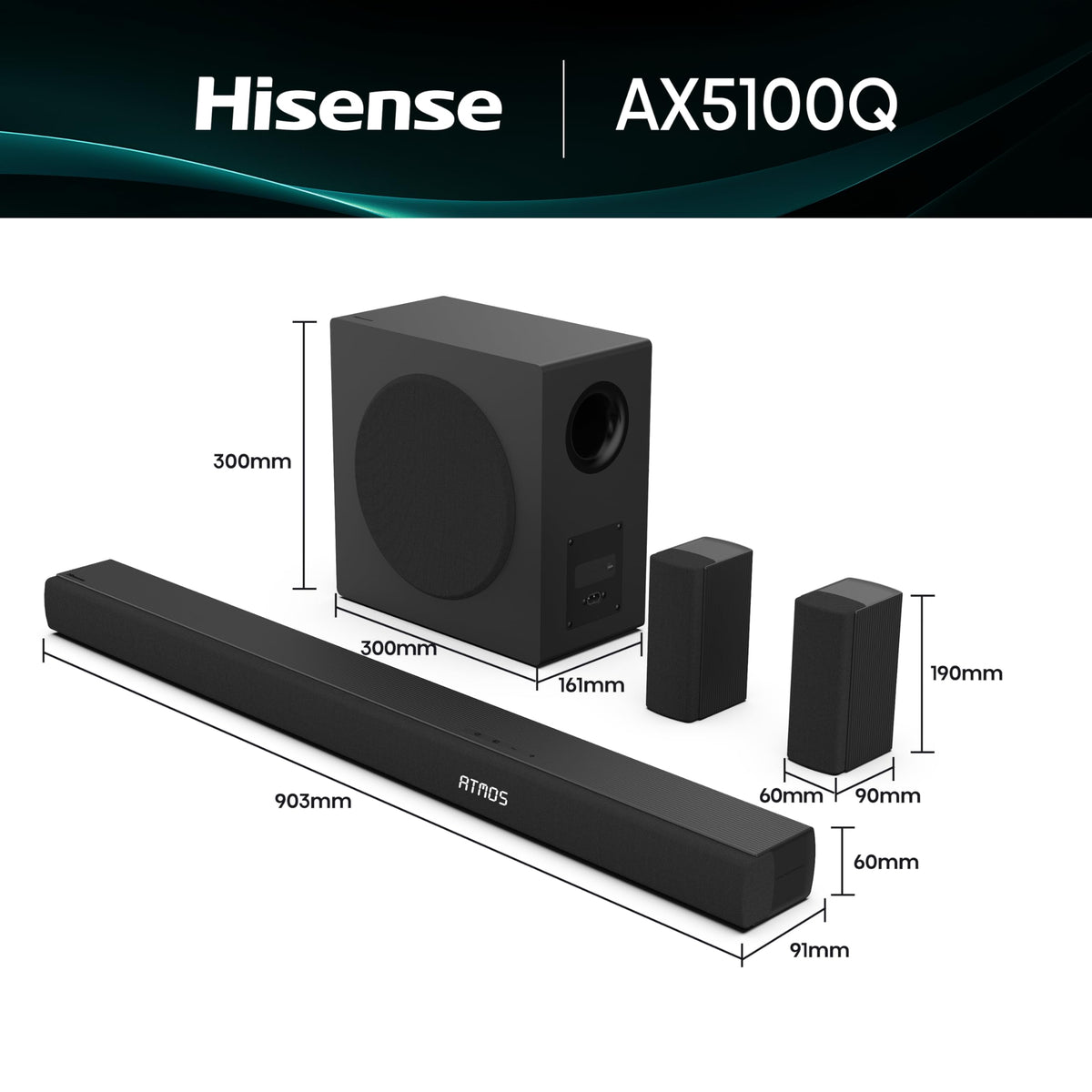 Hisense HS2000 2.1 CH All-In-One Soundbar for TV