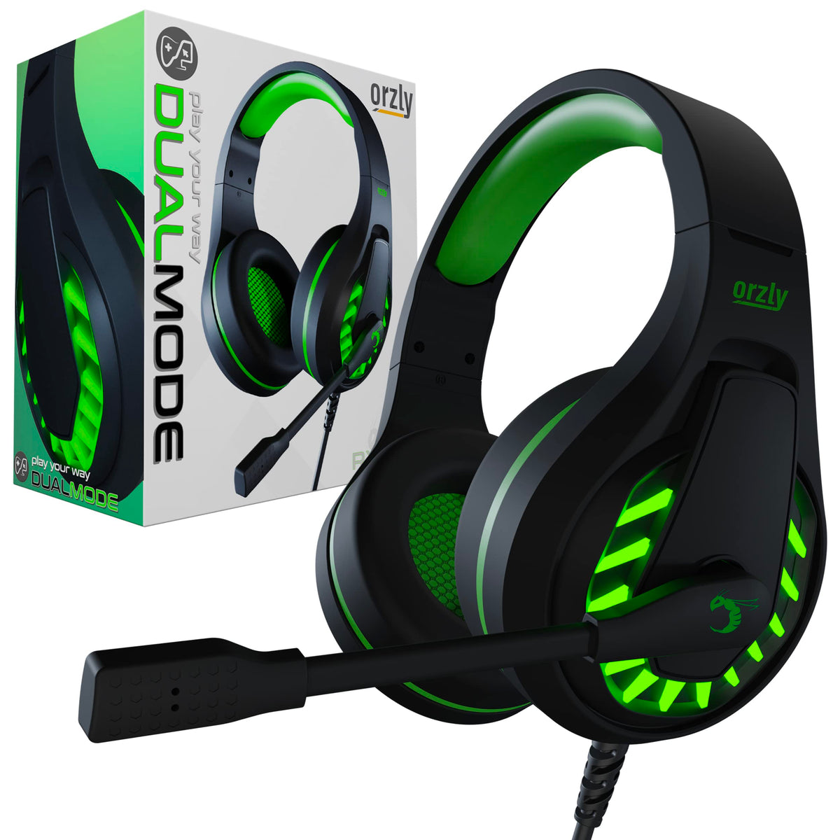 Orzly Gaming Headset for PC and Gaming Consoles compatible with PS5, PS4, XBOX SERIES X | S, XBOX ONE, Nintendo Switch & Steam Deck with noise cancelling mic - RXH-30 Siberia Edition