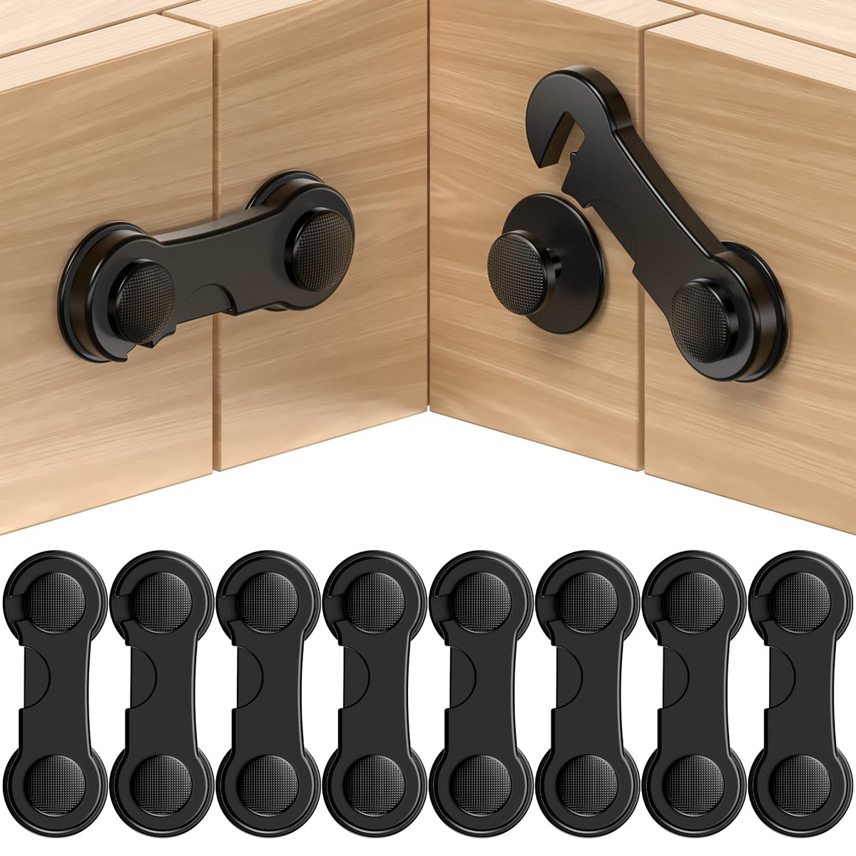 Cupboard Locks for Children 12 Pack - White
