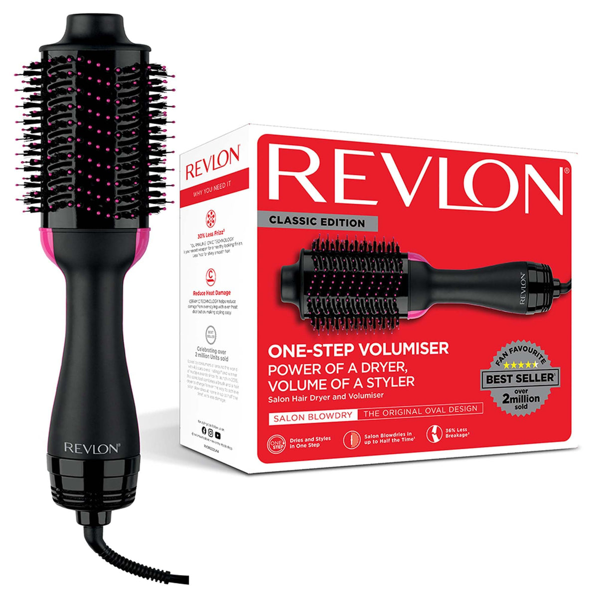 Revlon Salon One-Step Hair Dryer & Volumiser with Sectioning Comb