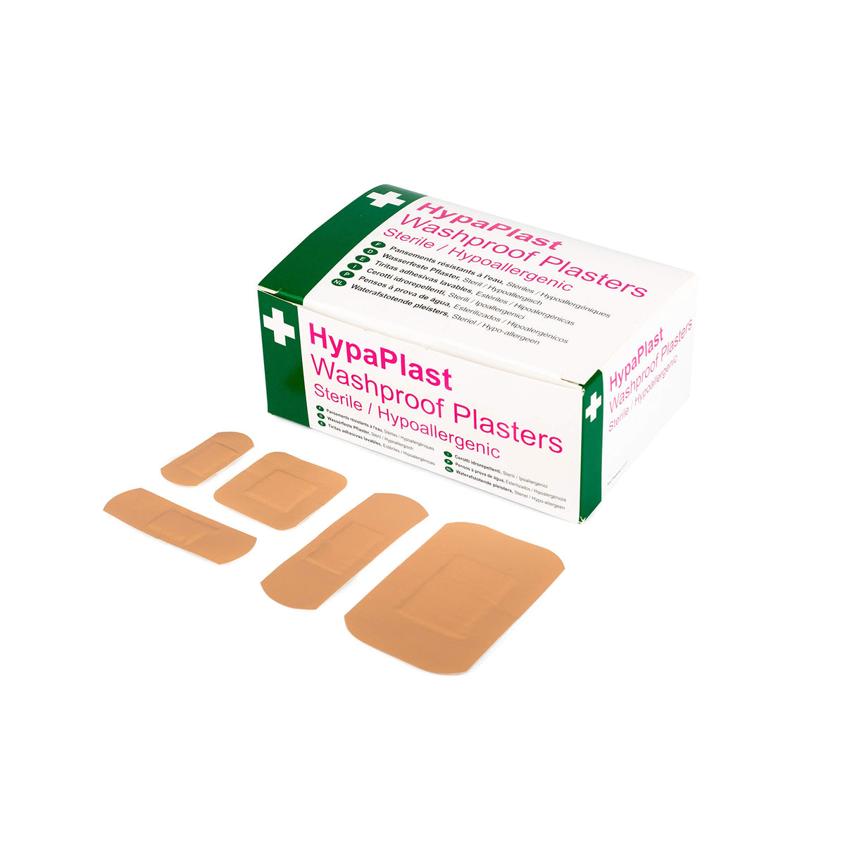 Safety First Aid Group HypaPlast Pink Washproof Plasters, 7.2 x 2.5 cm (Pack of 100)