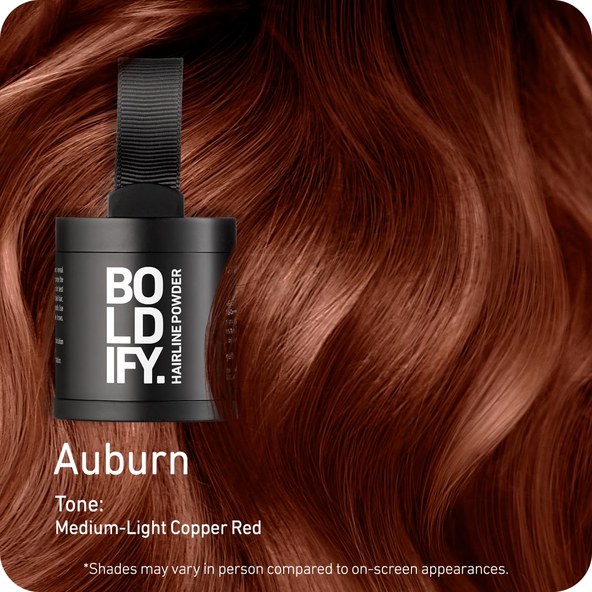 Boldify Hairline Powder, Root Touch Up Hair Color - Light Brown 10g