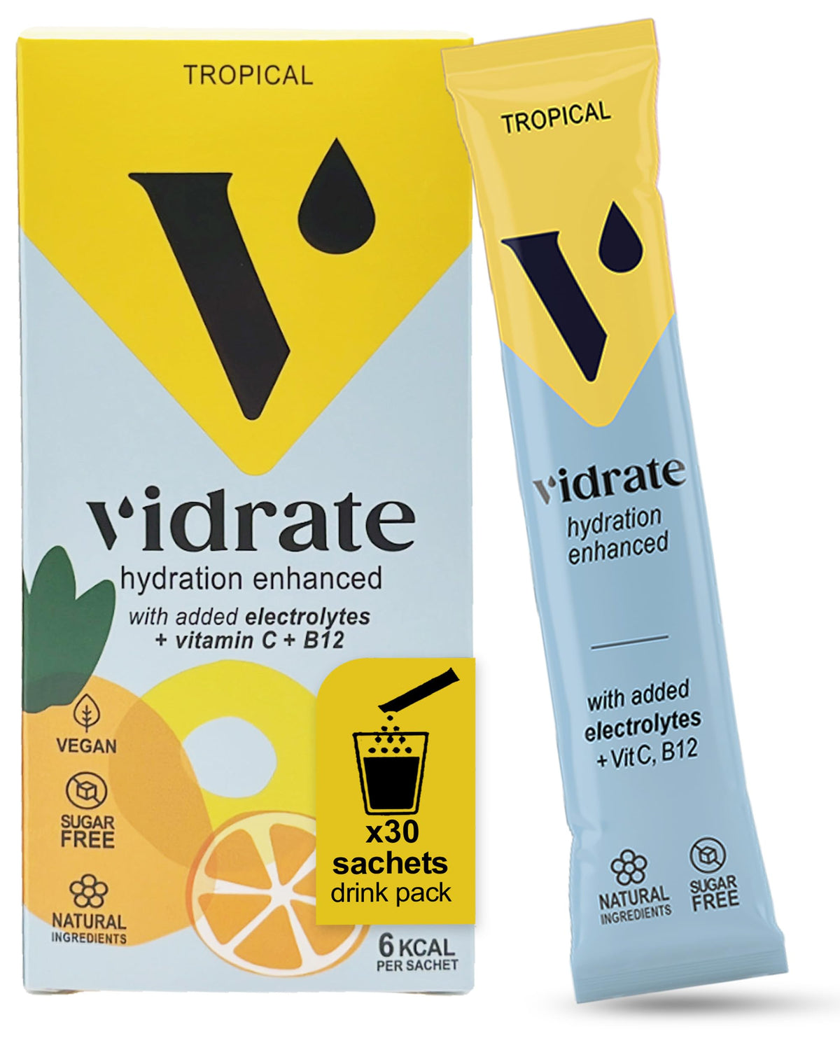 Vidrate Electrolytes Powder, Mixed Berry Variety Pack, 30 Sachets
