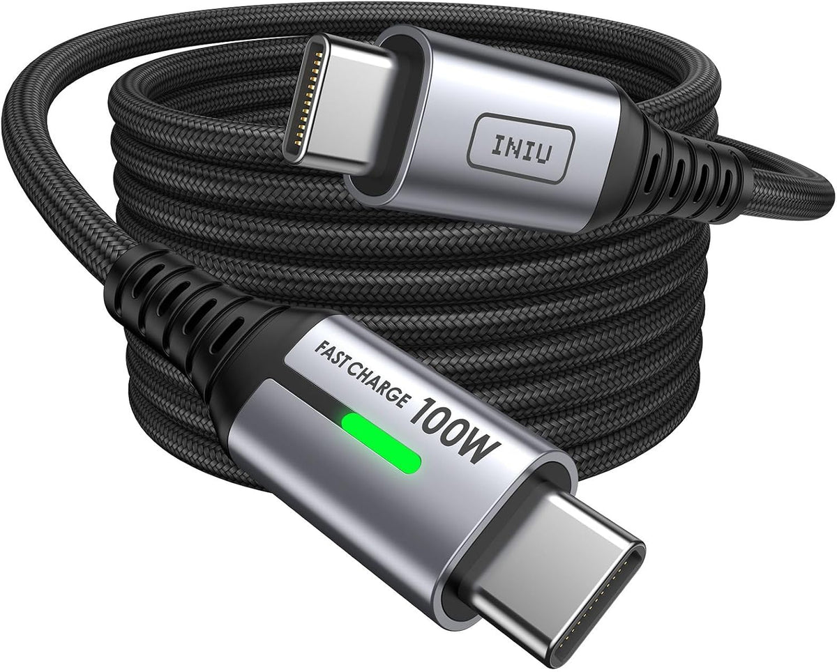 INIU USB C Cable, 2m 100W Fast Charging USB C to USB C Cable