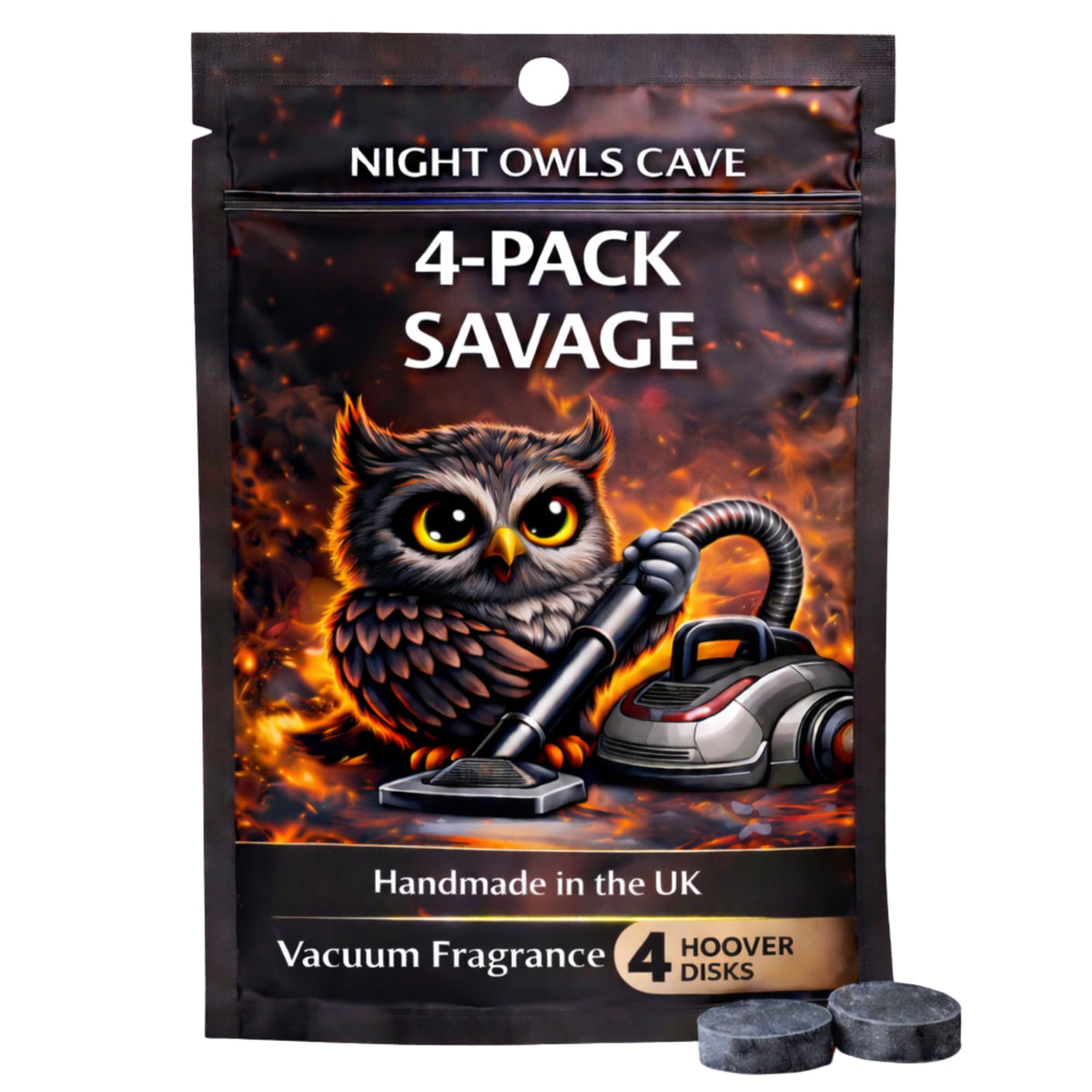 Handmade Scented Vacuum Cleaner Discs - Elevate Your Vacuum Game with Fresh, Long-Lasting Fragrances | 4 Pack, 30MM | Extra Strength Vacuum Disc Fresheners (Clean Cotton)