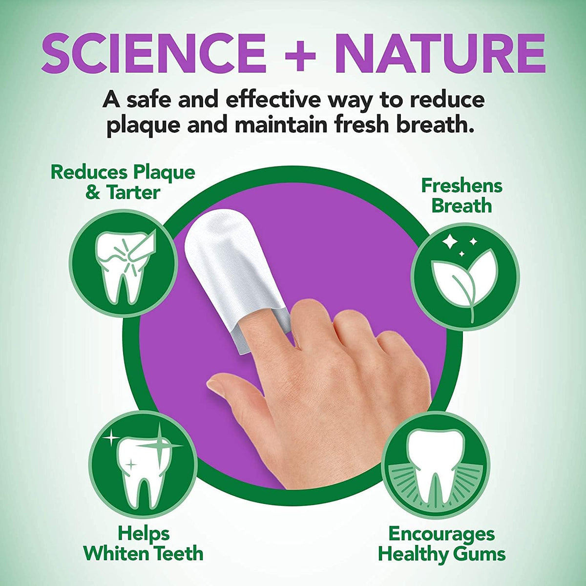 Vet's Best Dental Care Finger Wipes. 50 Disposable Wipes