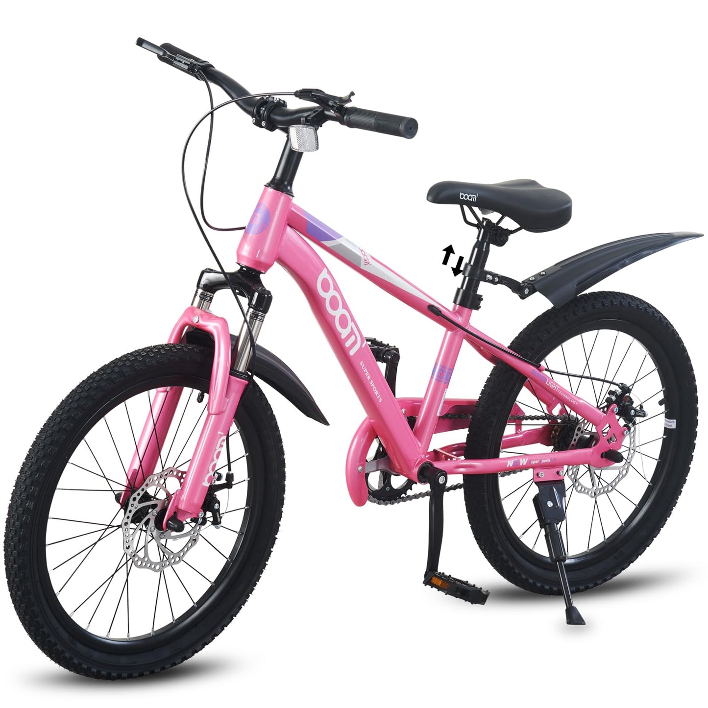 LSBIKE Kids Mountain Bike with Front Suspension & Disc Brakes — 18"/20"/22" | Ages 5-13