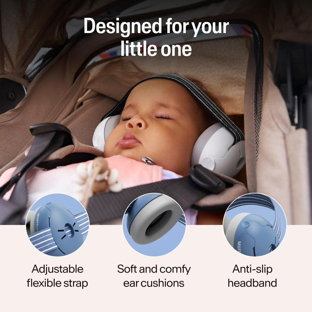 Alpine Muffy Baby Comfort Ear Defenders, Adjustable up to 48 months, Green