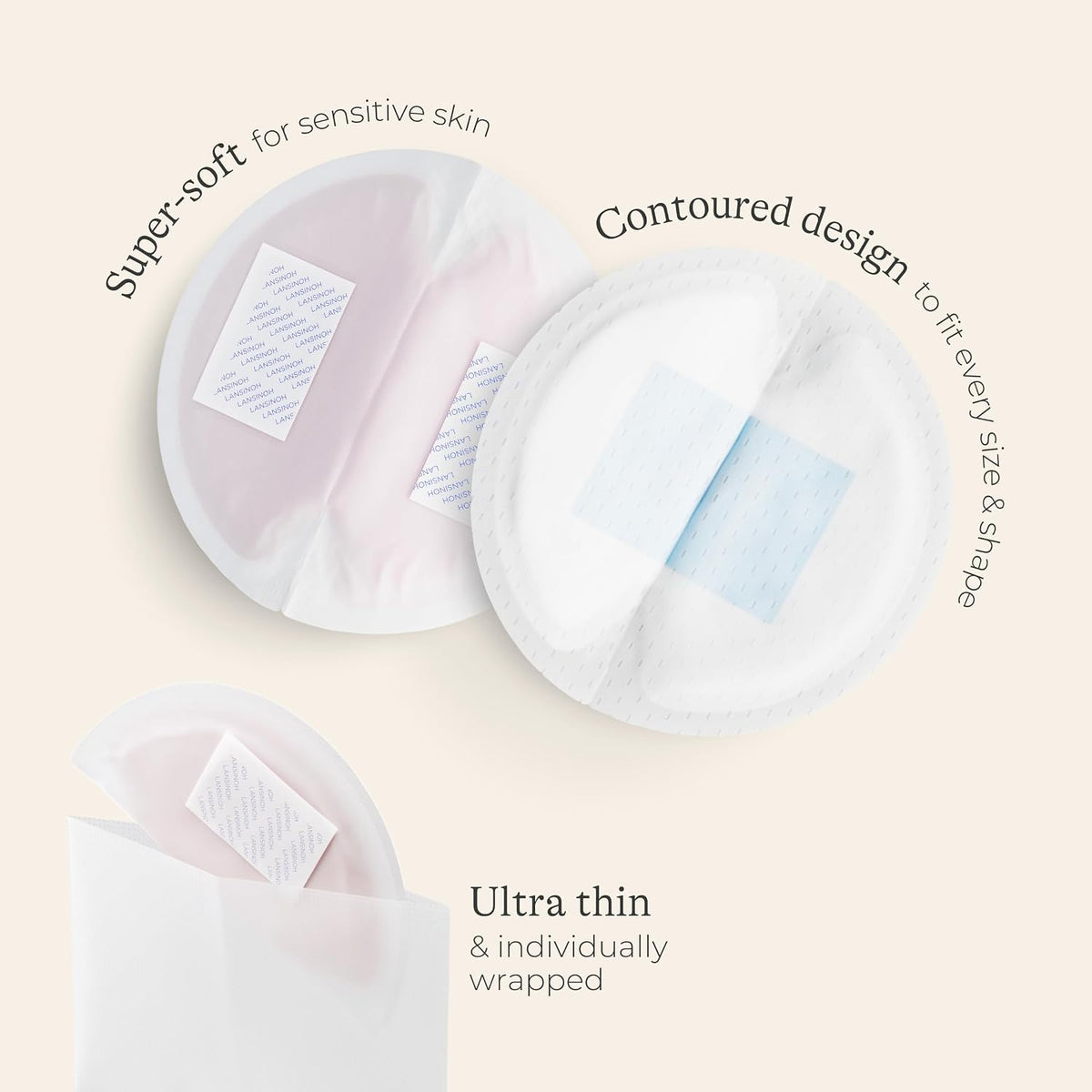 Lansinoh Disposable Breast Pads Maternity 60 Pack - Ultra-Thin & Abosrbent
