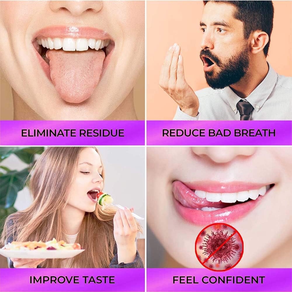 Tongue Scraper Stainless Steel,Tongue Cleaners Fresh Breath Restored Taste U Size(2Pcs)