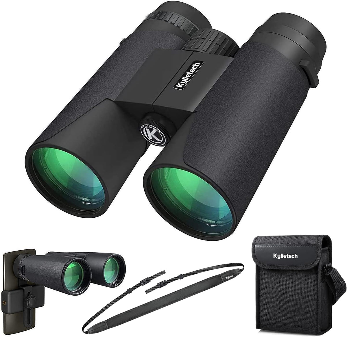 Kylietech High Power 12x42 Binoculars for Adults Fogproof & Waterproof
