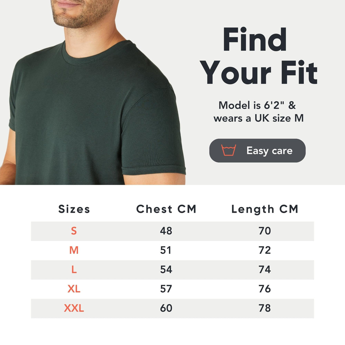 FM London 3/5 Pack Mens T Shirt, Premium Weight, 100% Cotton & Super Soft