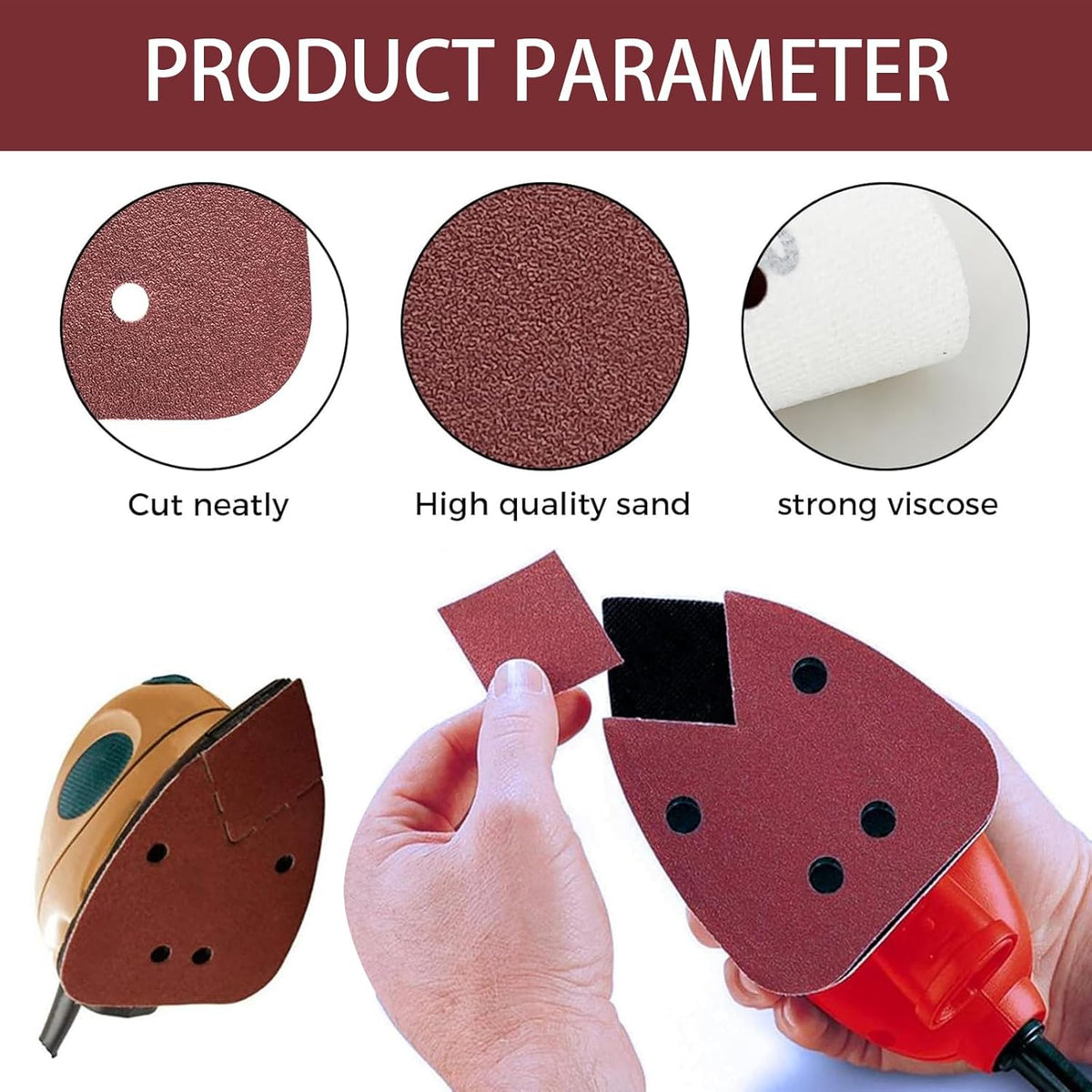 Black and Decker Mouse Sander Pads, 60 PCS Replacement Sanding Discs