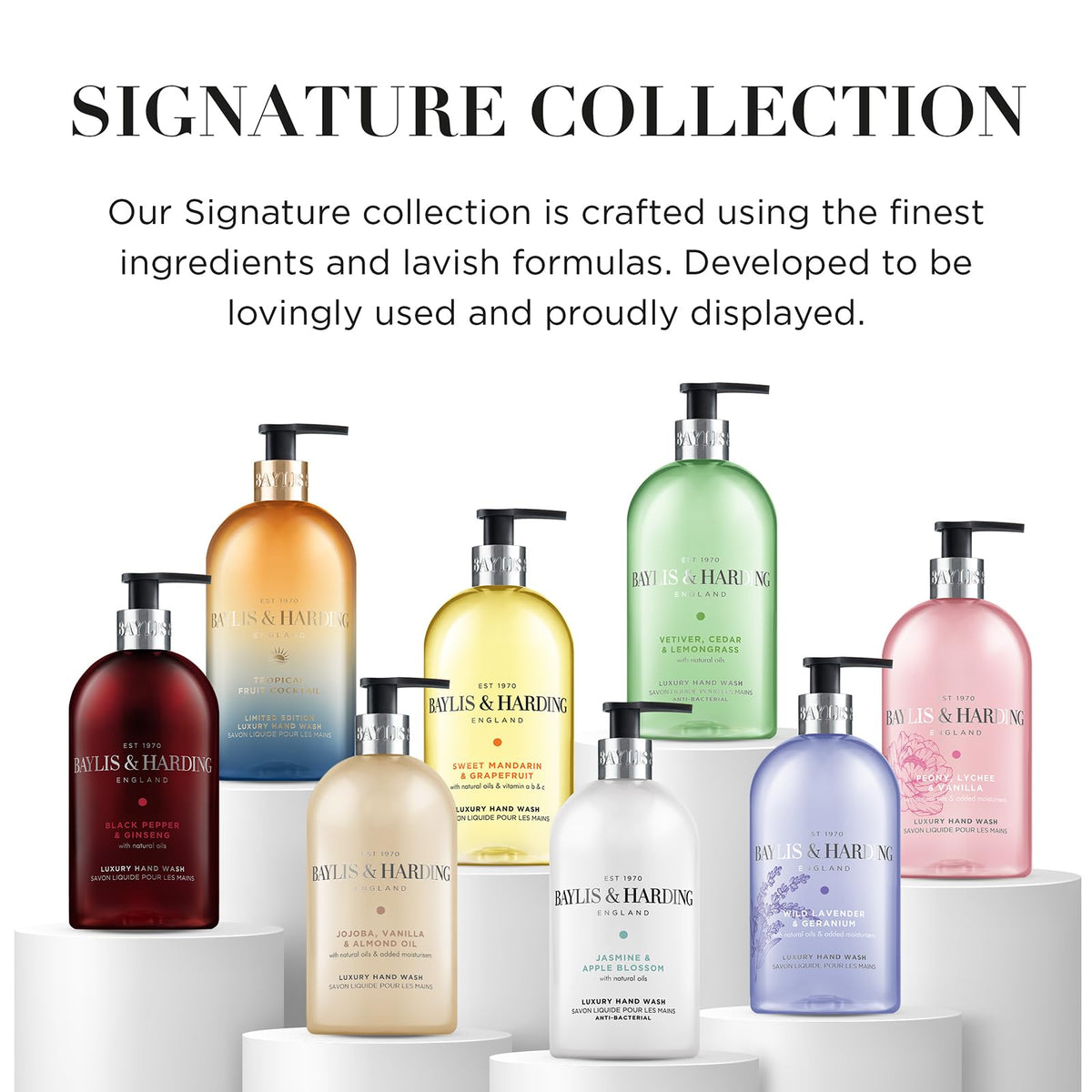 Baylis & Harding Signature Luxury Hand Wash 500ml 3 pack