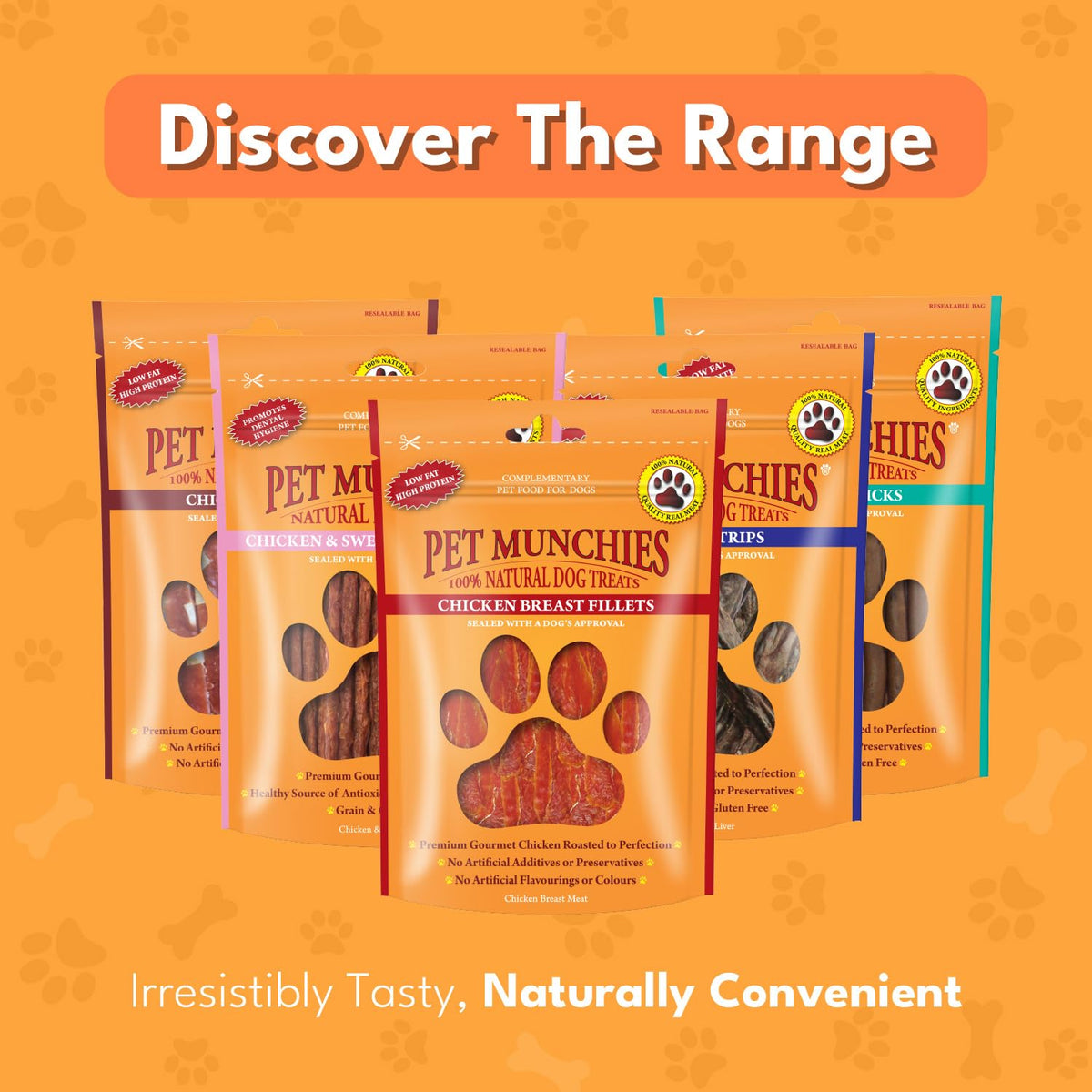 Pet Munchies Venison & Beef Liver Dog Training Treats, Grain Free Tasty Bites with Natural Real Meat, Low in Fat 50g
