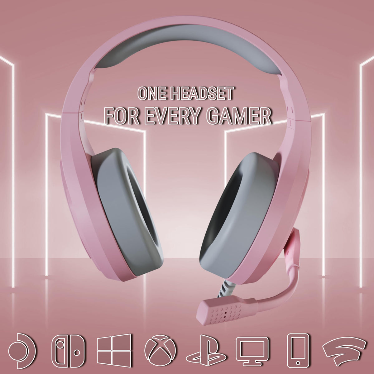 Orzly Gaming Headset for PC and Gaming Consoles compatible with PS5, PS4, XBOX SERIES X | S, XBOX ONE, Nintendo Switch & Steam Deck with noise cancelling mic - RXH-30 Siberia Edition