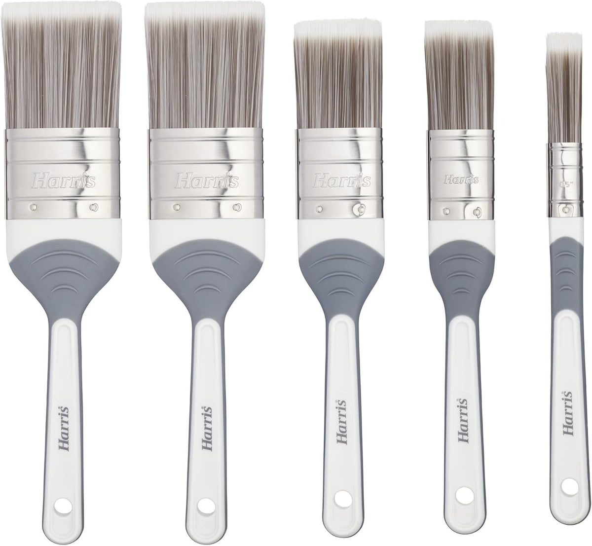 Harris Seriously Good Paintbrush Set, 5 Brush Pack, 1 x 0.5, 1 x 1, 1 x 1.5, 2 x 2 Paint Brushes